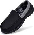 MIXIN Mens Moccasins Slippers for Men - Memory Foam Indoor Outdoor