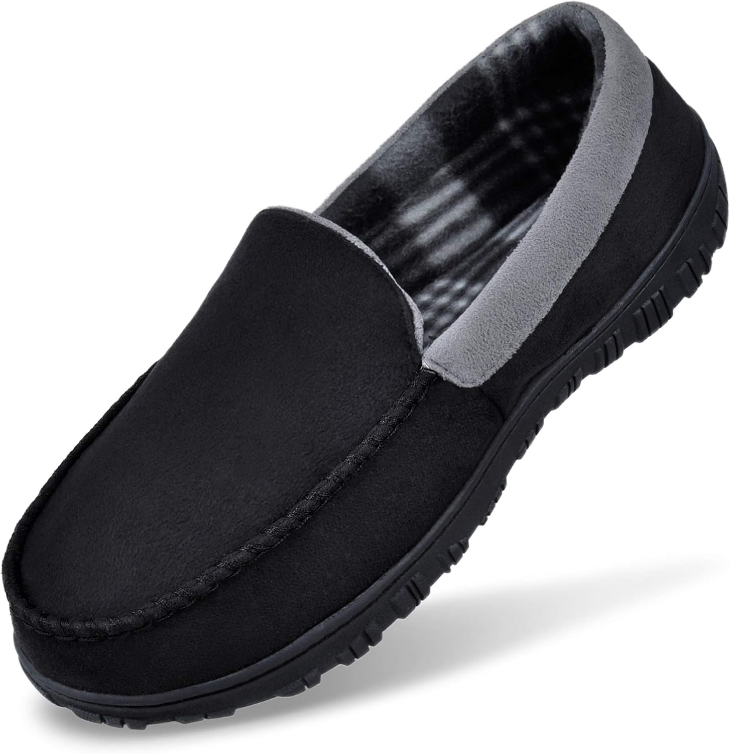 MIXIN Mens Moccasins Slippers with Memory Foam for Comfort