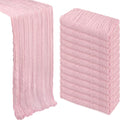 12 Pack Pink Cheesecloth Table Runner 10ft - Soft Boho Table Decor