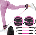 Ankle Resistance Bands with Cuffs for Leg & Glute Workouts - Portable