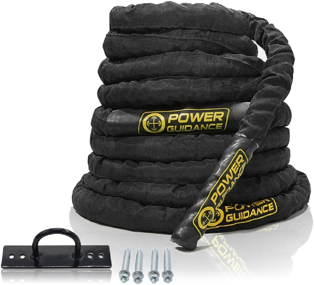 POWER GUIDANCE Battle Rope for Home Gym & Outdoor Workouts