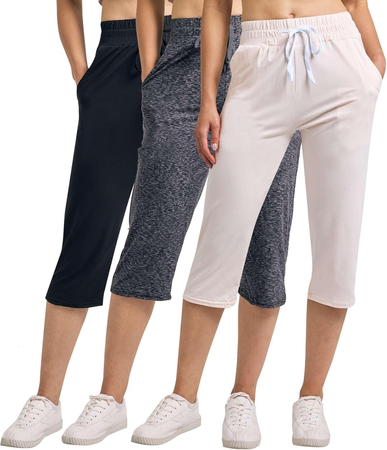 Real Essentials Women's Capri Open Bottom Soft Sweatpants Review