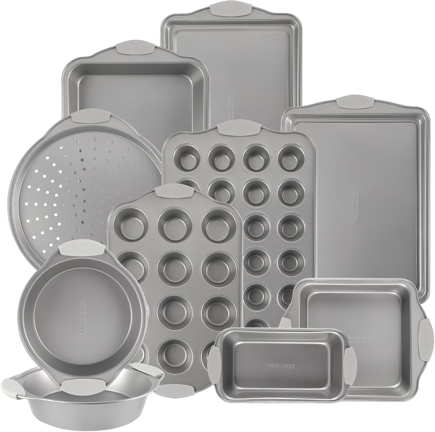 Country Kitchen Nonstick Stackable Bakeware Set for Easy Baking