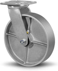 SY America 8in x 2in Cast Iron Caster Wheel - Heavy Duty 1500 lb