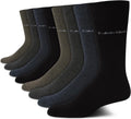 Mens Crew Dress Socks 8 Pack - Breathable Cotton Mid Crew Socks