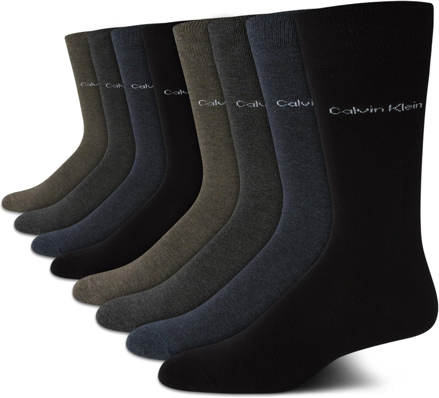 Calvin Klein Men's Dress Socks - Breathable Cotton Crew Socks