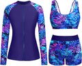 Long Sleeve Swimsuit for Women - 3 Piece Rash Guard Set