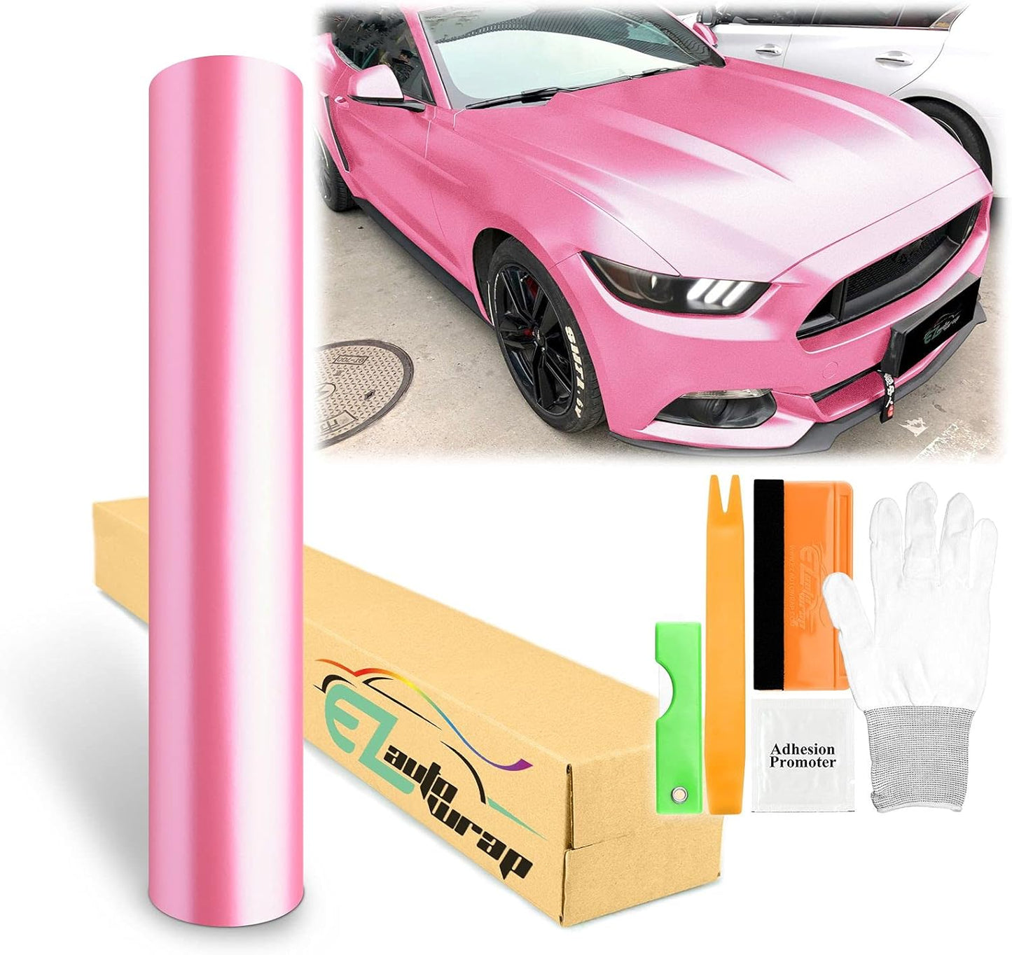 60in x 420in Princess Pink Matte Metallic Satin Vinyl Wrap