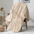 Weighted Blanket 48in x 72in 15lbs Khaki - Cozy Dual-Sided Throw