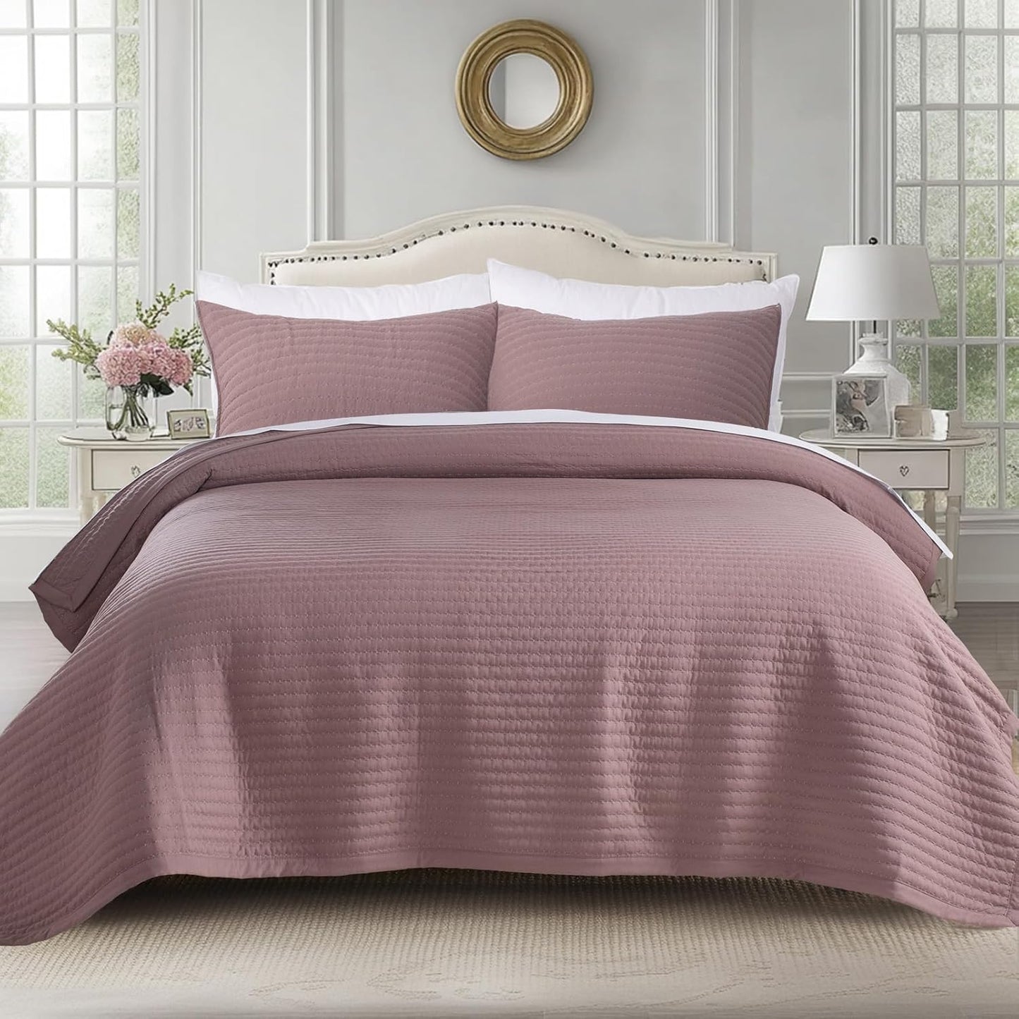 KASENTEX King Quilt Set - Soft Washed Lightweight Bedspread