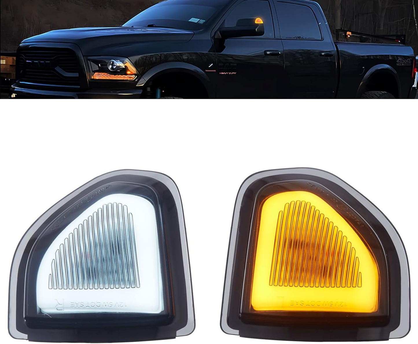 Jinfili Ram Mirror Lights Switchback Turn Signal & DRL