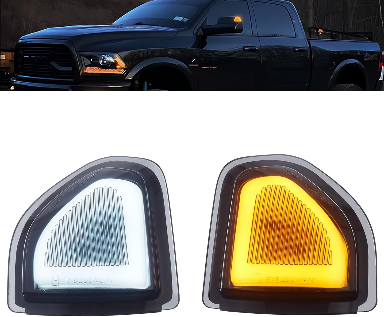 Jinfili Ram Mirror Lights Switchback Turn Signal & DRL