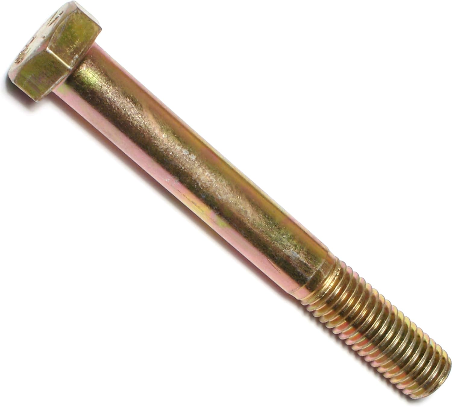 Grade 8 Coarse Hex Cap Screws 5/8-11 x 5 Yellow Zinc Finish