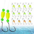 Pompano Rigs 15PCS Pre-Rigged Surf Fishing Float Rigs - Ready to Fish