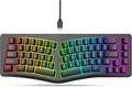 Wired Ergonomic Gaming Keyboard 69-Key RGB - Comfortable Mechanical