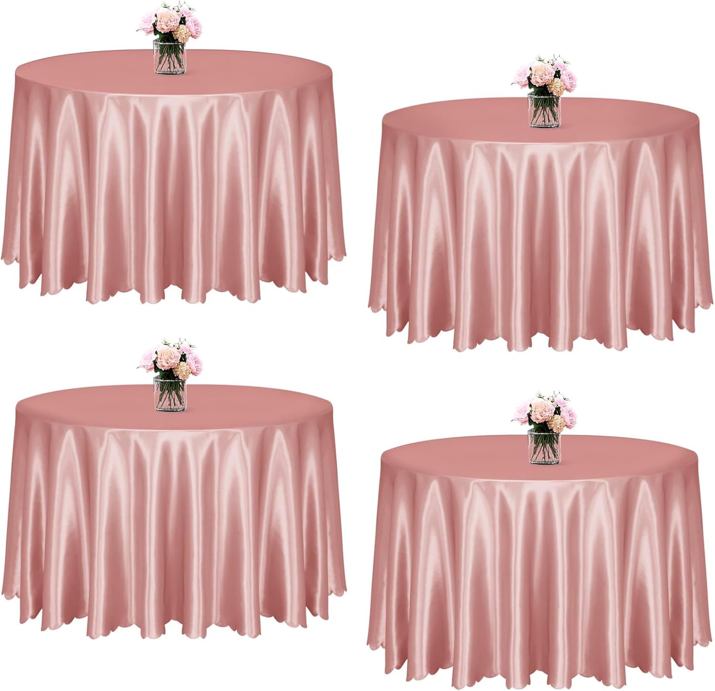 Satin Round Tablecloths for Elegant Weddings and Parties