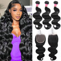 12A Body Wave Human Hair Bundles with Closure for Stunning Styles