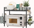 NETEL Expandable Microwave Stand 2-Tier Shelf - Adjustable, Sturdy