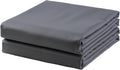 Dark Grey Twin Flat Sheet 2-Pack - 600 TC 100% Egyptian Cotton