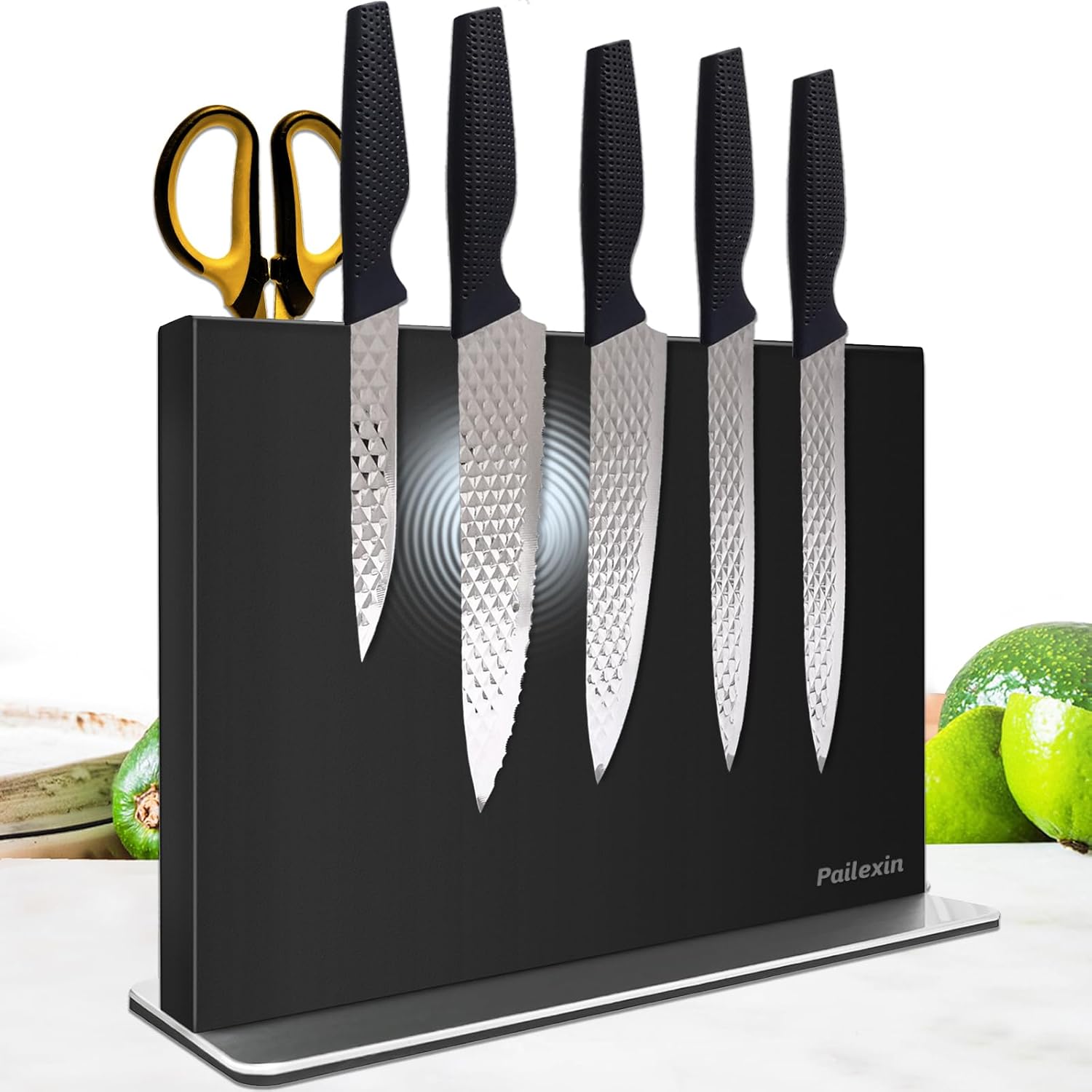 Magnetic Knife Block with Strong Magnets for Kitchen Storage