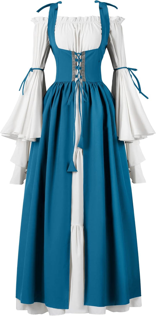 Renaissance Costume Women Corset Dress for Halloween Fun