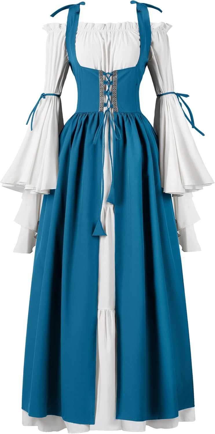 Renaissance Costume Women Corset Dress for Halloween Fun