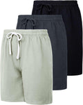 Men's Cotton 9ft French Terry Sweat Shorts 3 Pack - Comfortable Lounge