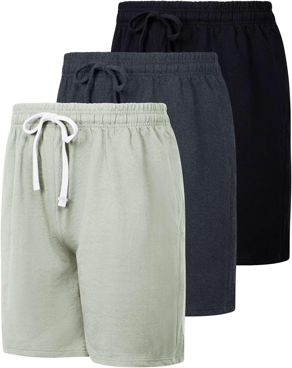 Real Essentials Men's Cotton 9in French Terry Lounge Shorts