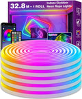 AILBTON 32.8Ft Neon Rope Lights - Flexible RGB Ambient Lighting
