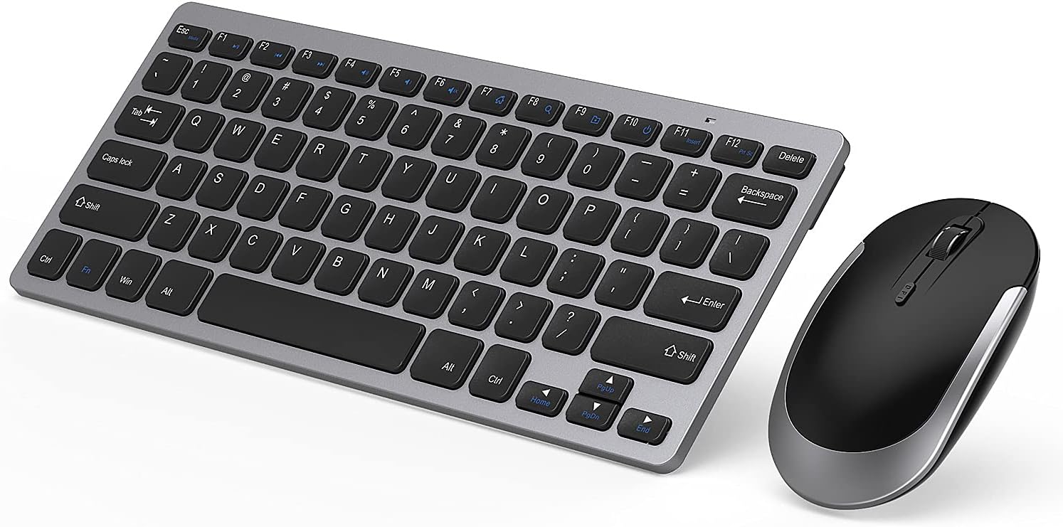 Ultra Compact Wireless Keyboard Mouse Combo for Desktop/Laptop