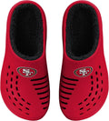 FOCO Men's NFL Sherpa Lined Big Logo Clog - Warm Fan Clog Sports