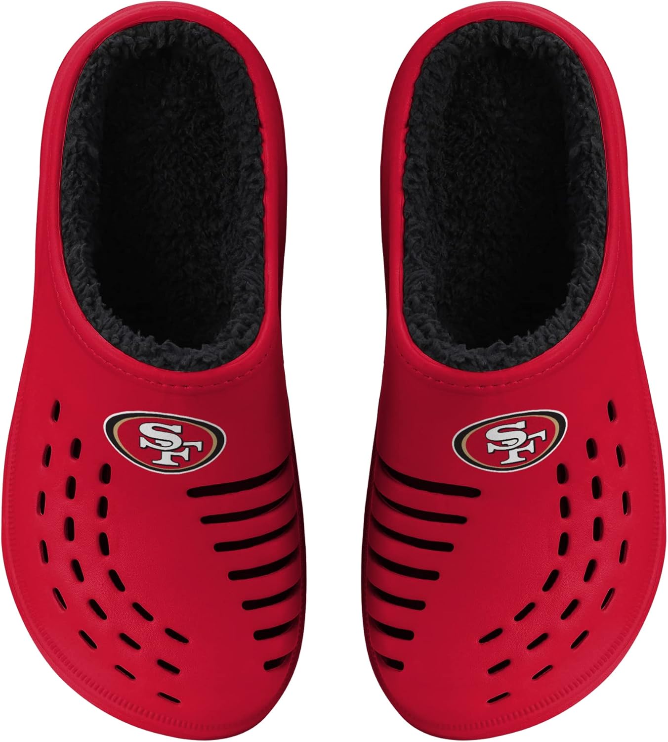 FOCO Men's NFL Sherpa Lined Big Logo Clog for Ultimate Comfort