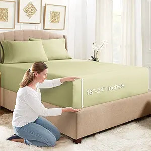 Empyrean Bedding Extra Deep Fitted Sheets Queen Size Set