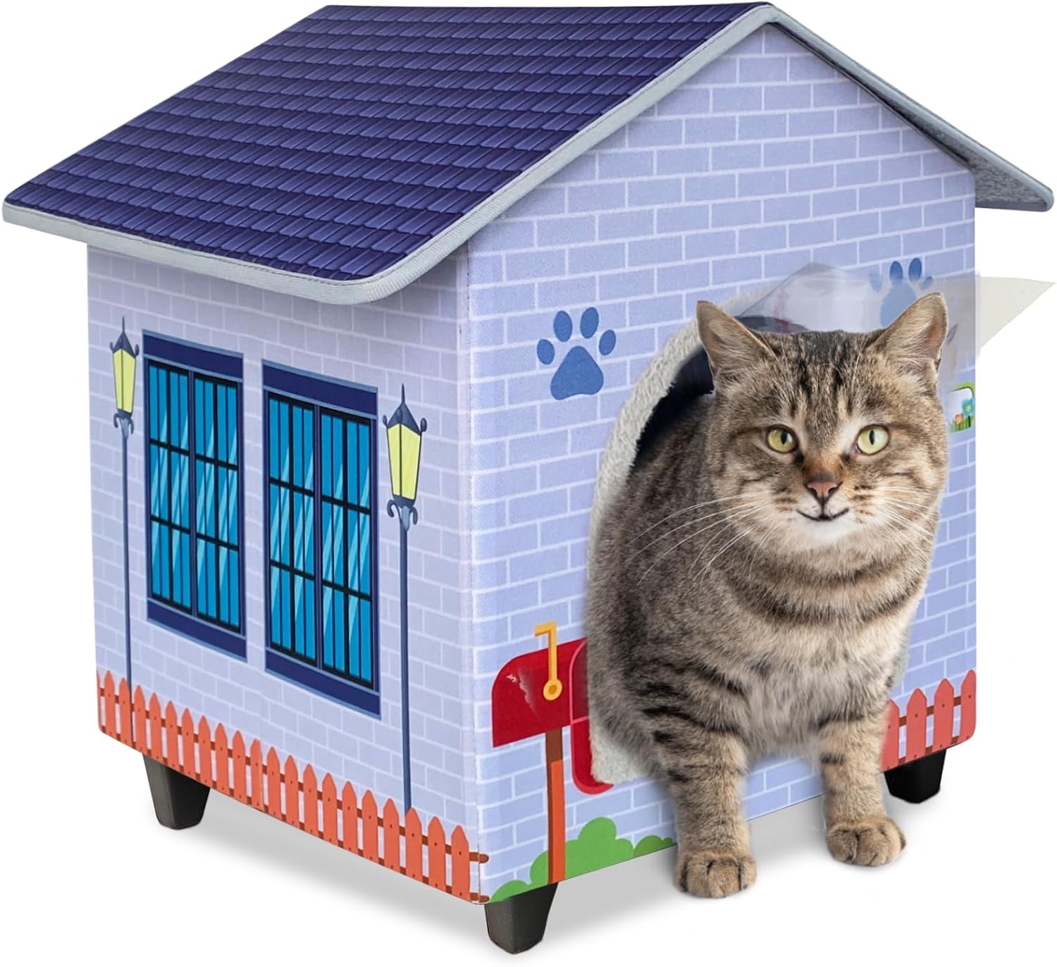 Elevated Cat Houses for Indoor/Outdoor Covered Kitten Beds