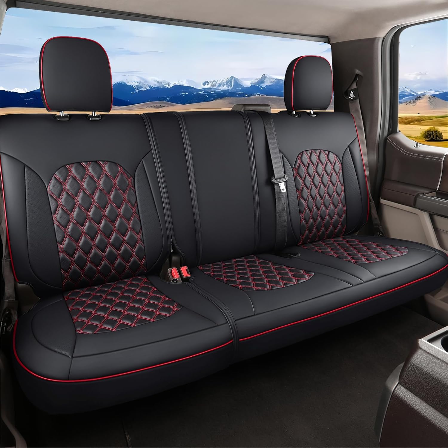 Huidasource F150 Rear Seat Covers for 2015-2025 Ford Trucks
