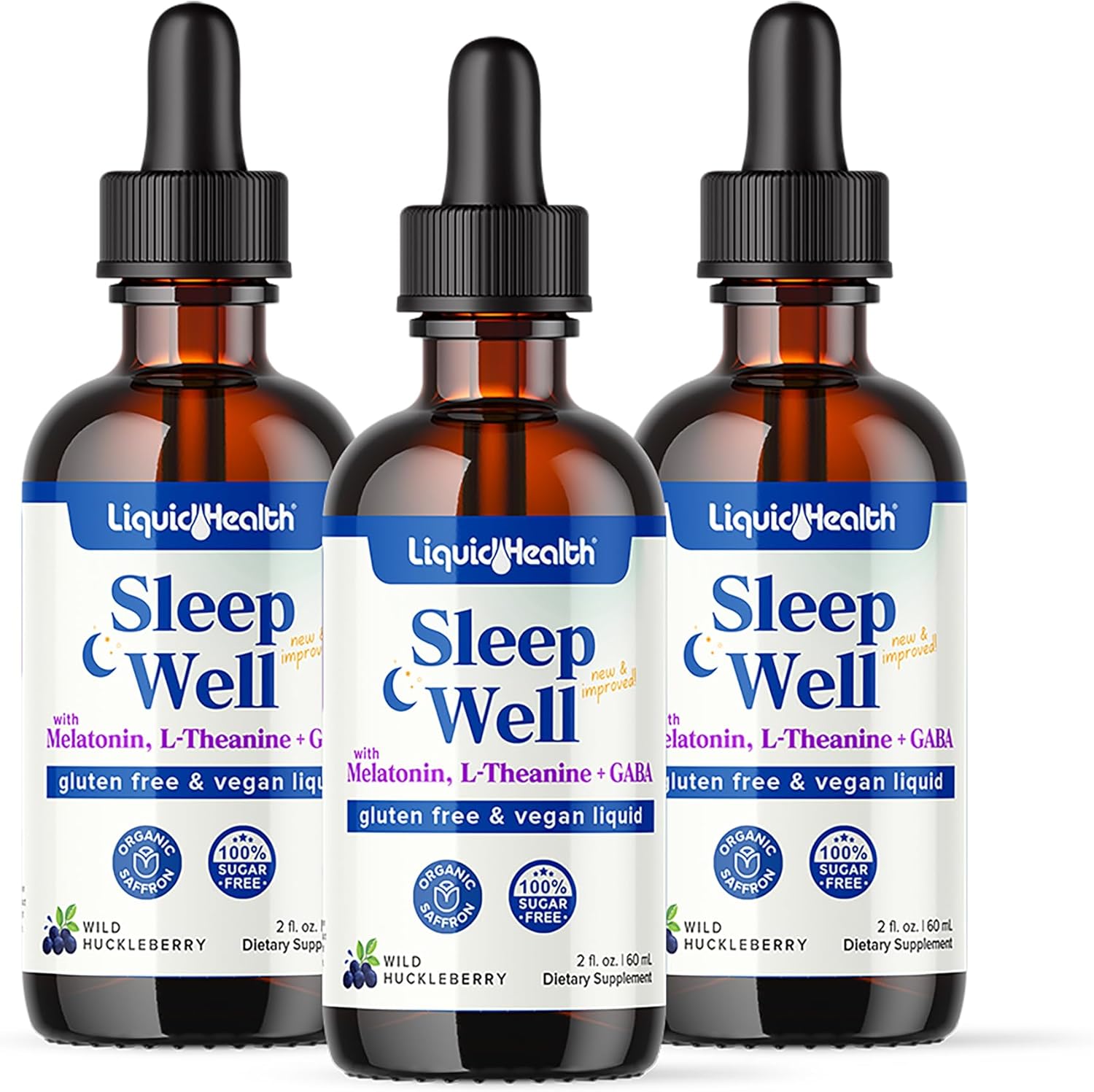 LIQUIDHEALTH Sleep Well Drops for Restful Sleep & Relaxation