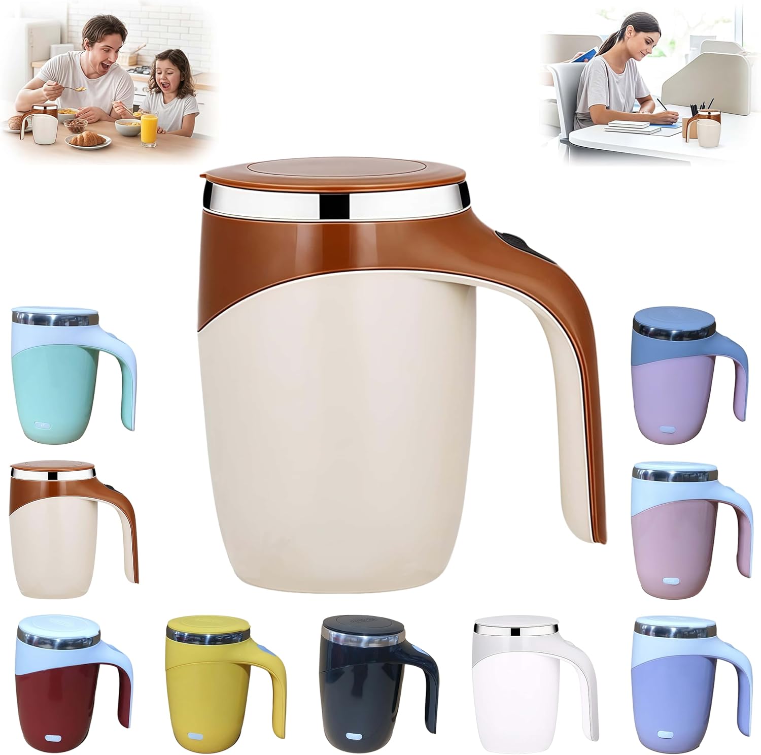 Rechargeable Auto Stirring Coffee Mug - Portable & Efficient!