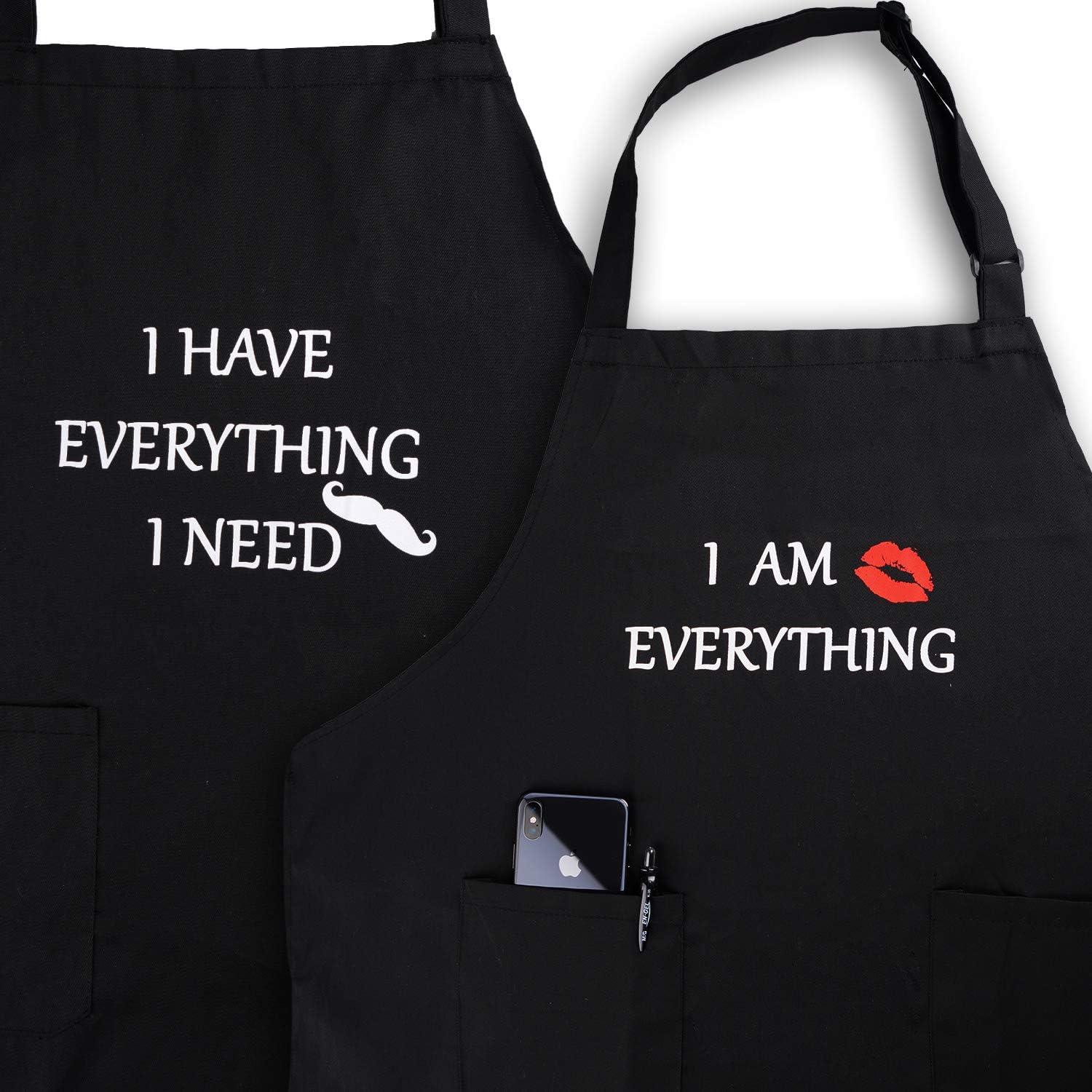 YIKA I AM EVERYTHING Apron Couples Gift for Cooking Together