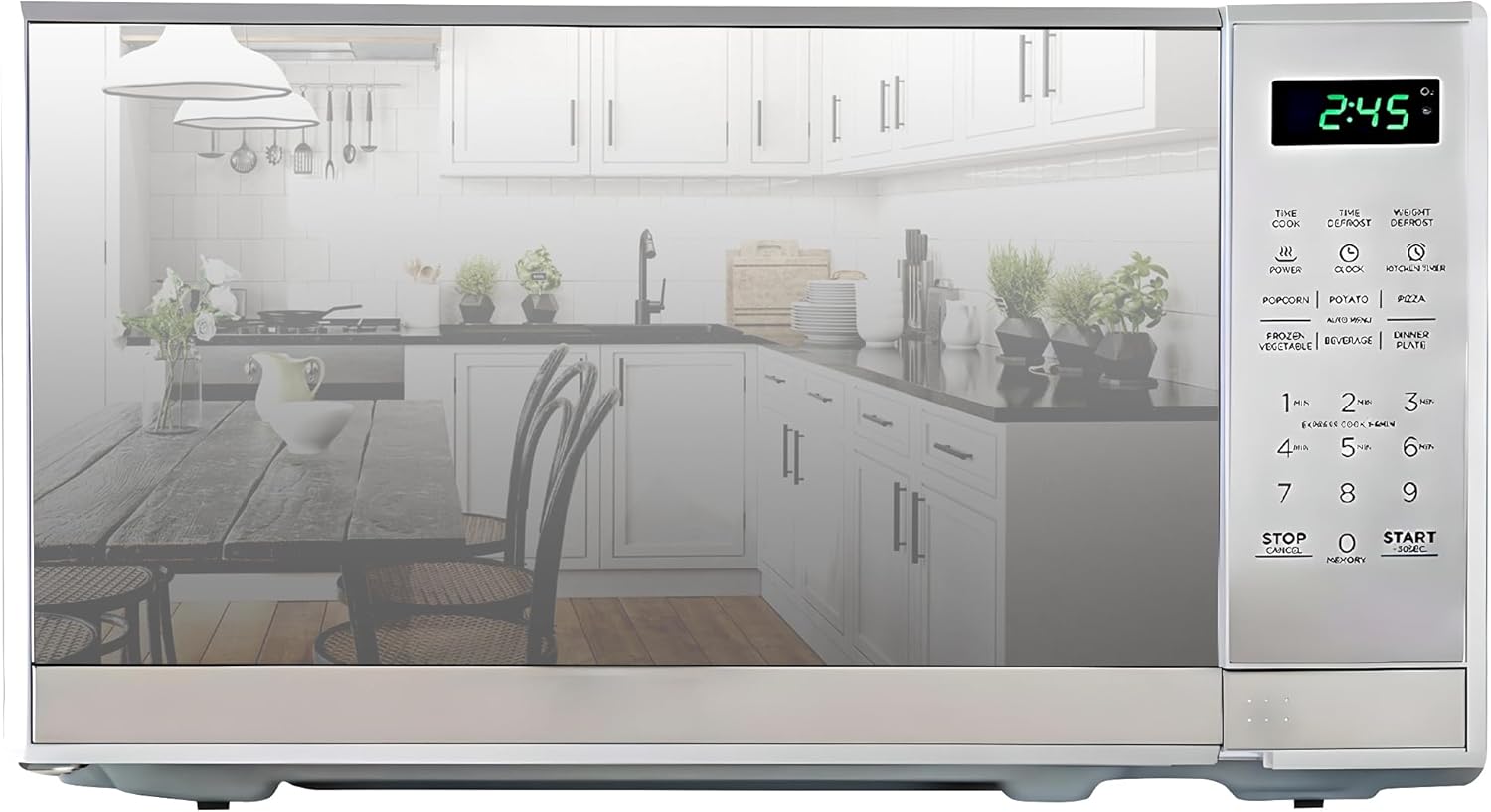 TOTAL Chef Stainless Steel Microwave - Smart 700W Compact Horno