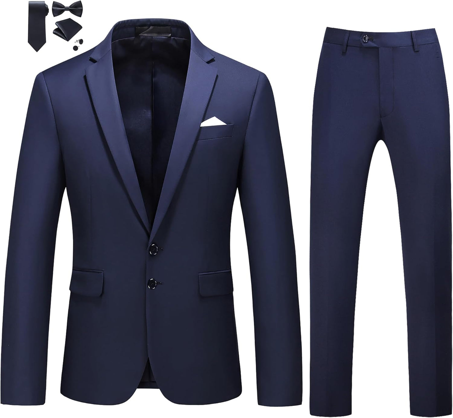 MOGU Mens Slim Fit Suit 2 Piece Tuxedo for Any Occasion