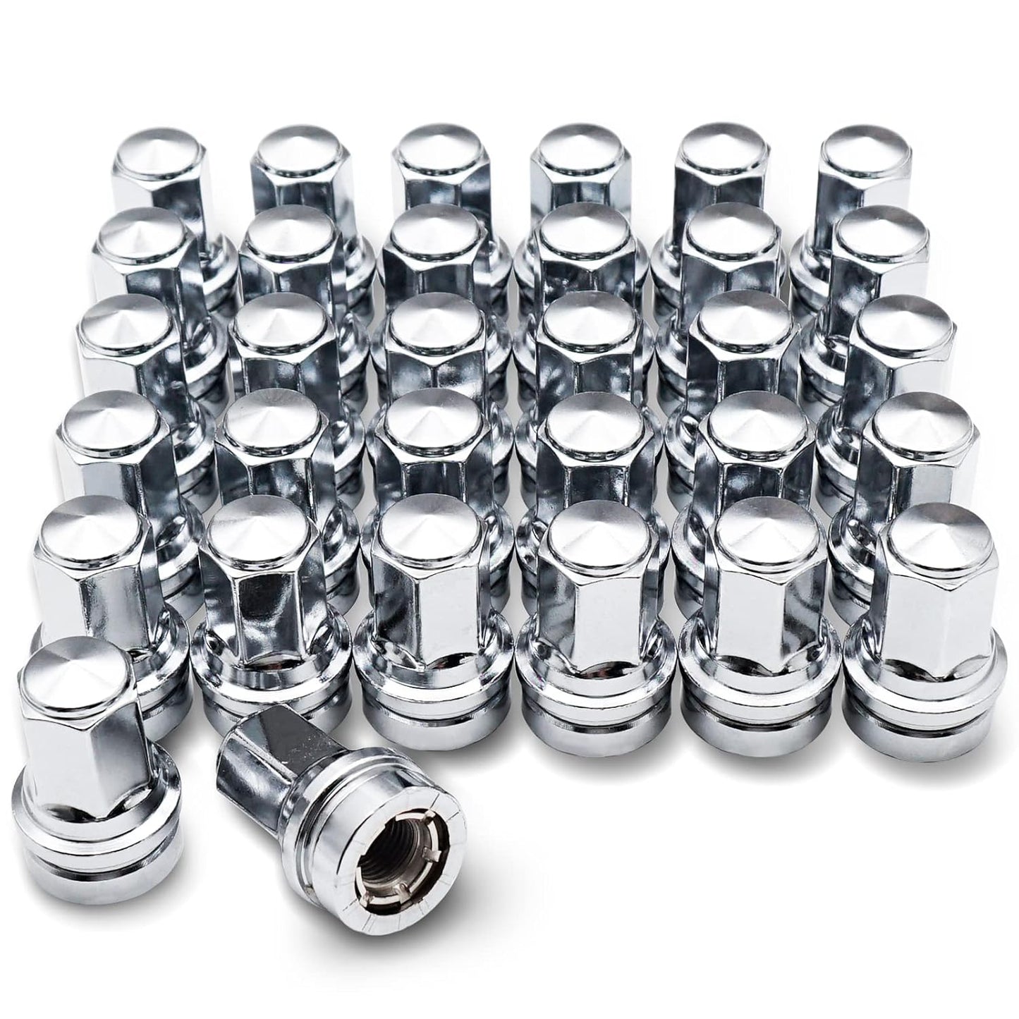 32PCS M141.5 Chrome Lug Nuts for 2017-2023 Ford Super Duty