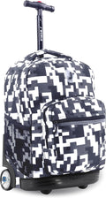 J World New York Sunrise Kids Rolling Backpack 18in - Convertible