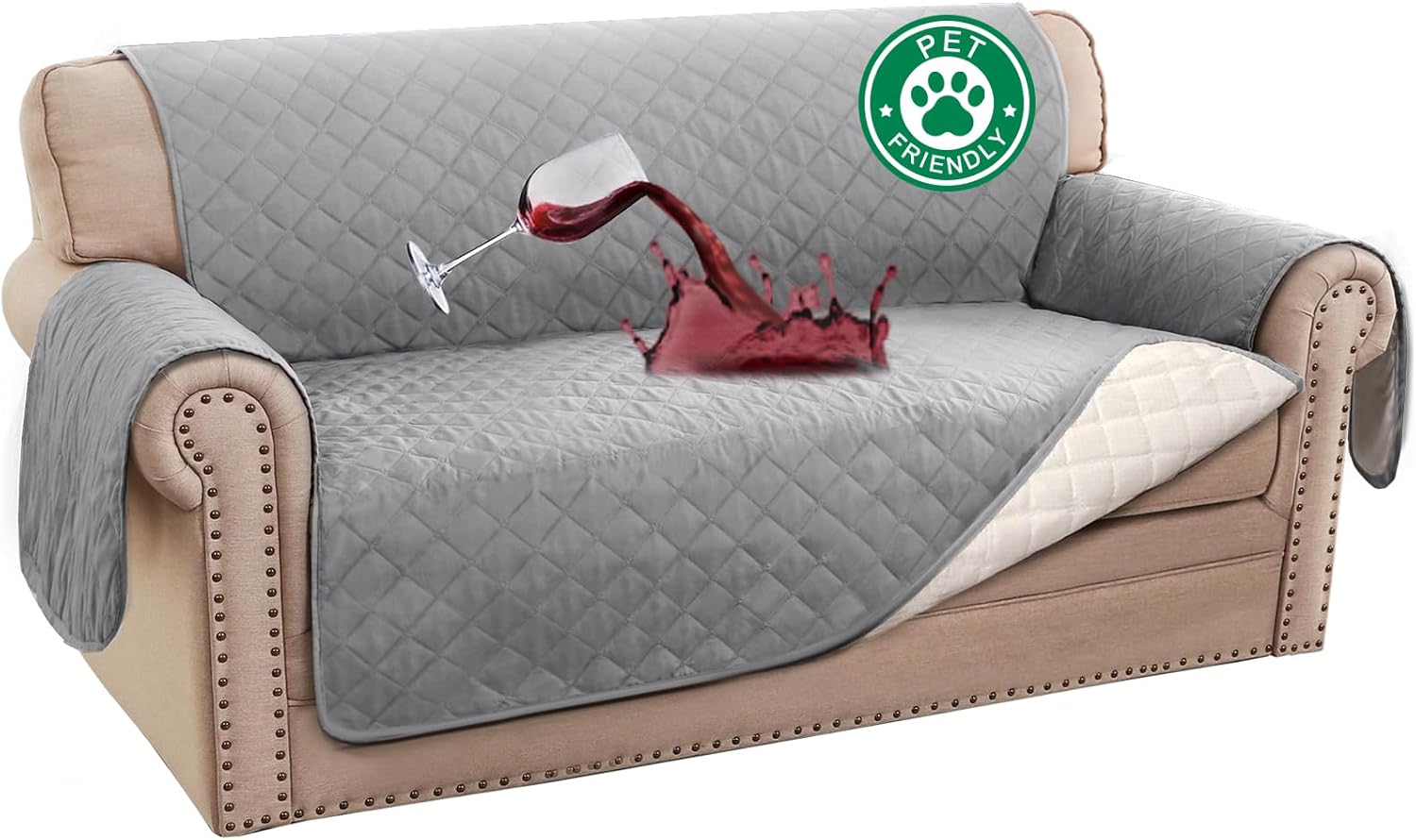 Turquoize Waterproof Couch Cover for Loveseat - Pet Friendly