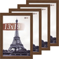 VCK 13x19 Picture Frame Set of 4 - Elegant Brown Wood Frames
