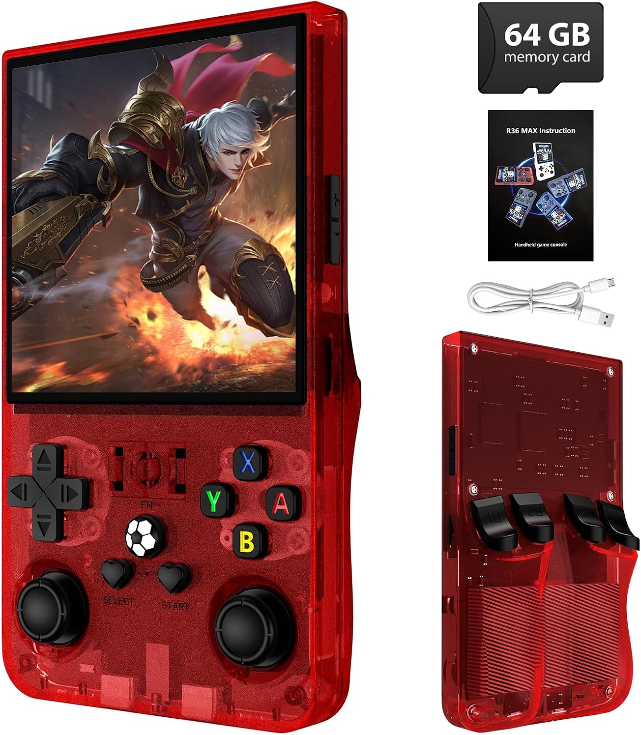 R36MAX Retro Handheld Game Console with 4.0 Inch Screen