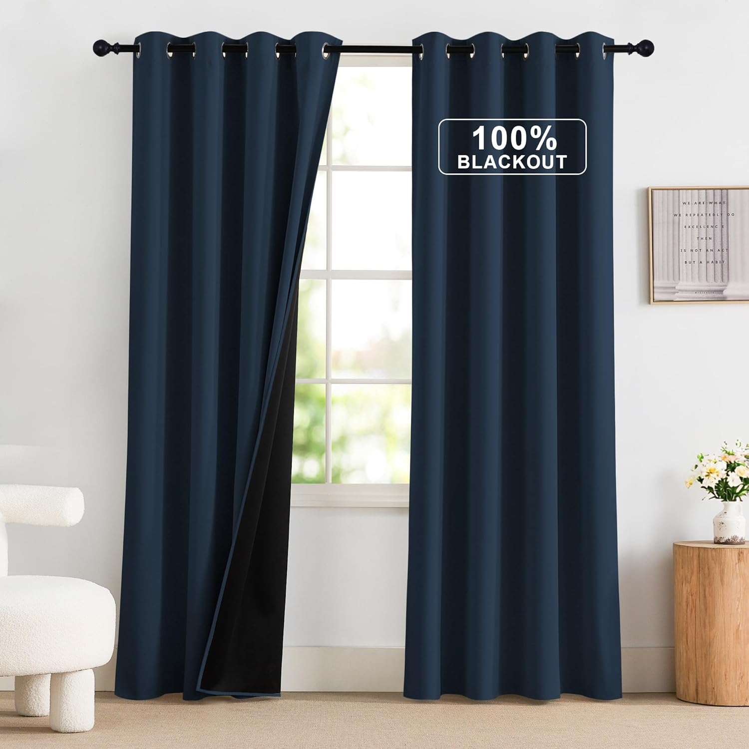 NICETOWN 100% Blackout Curtains for Room Darkening
