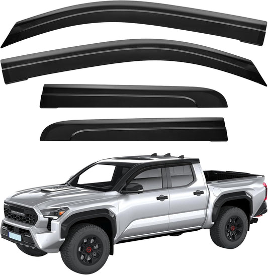 JOYTUTUS Low Profile Rain Guards for 2024 2025 Tacoma Double Cab