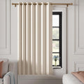 Linen Textured Curtain 72 in Long - 100% Full Blackout Panel