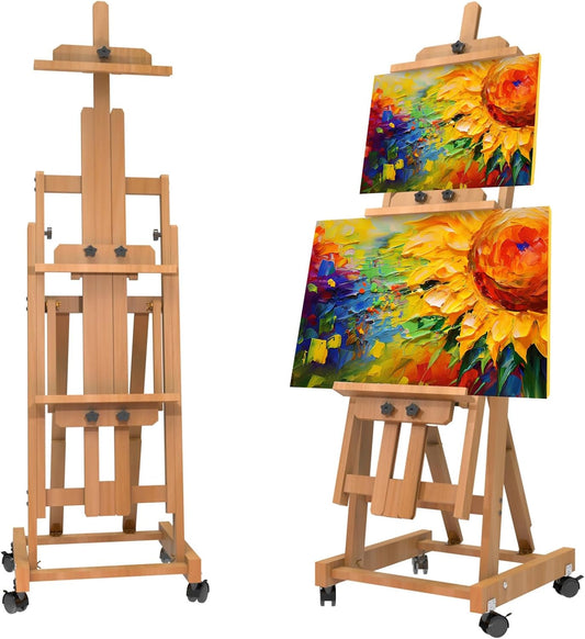 H-Frame Multifunctional Easel for Artists - Adjustable & Foldable