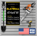 4ftH x 4ftW Slatwall Panel Garage Wall Organizer Grey - Heavy Duty PVC